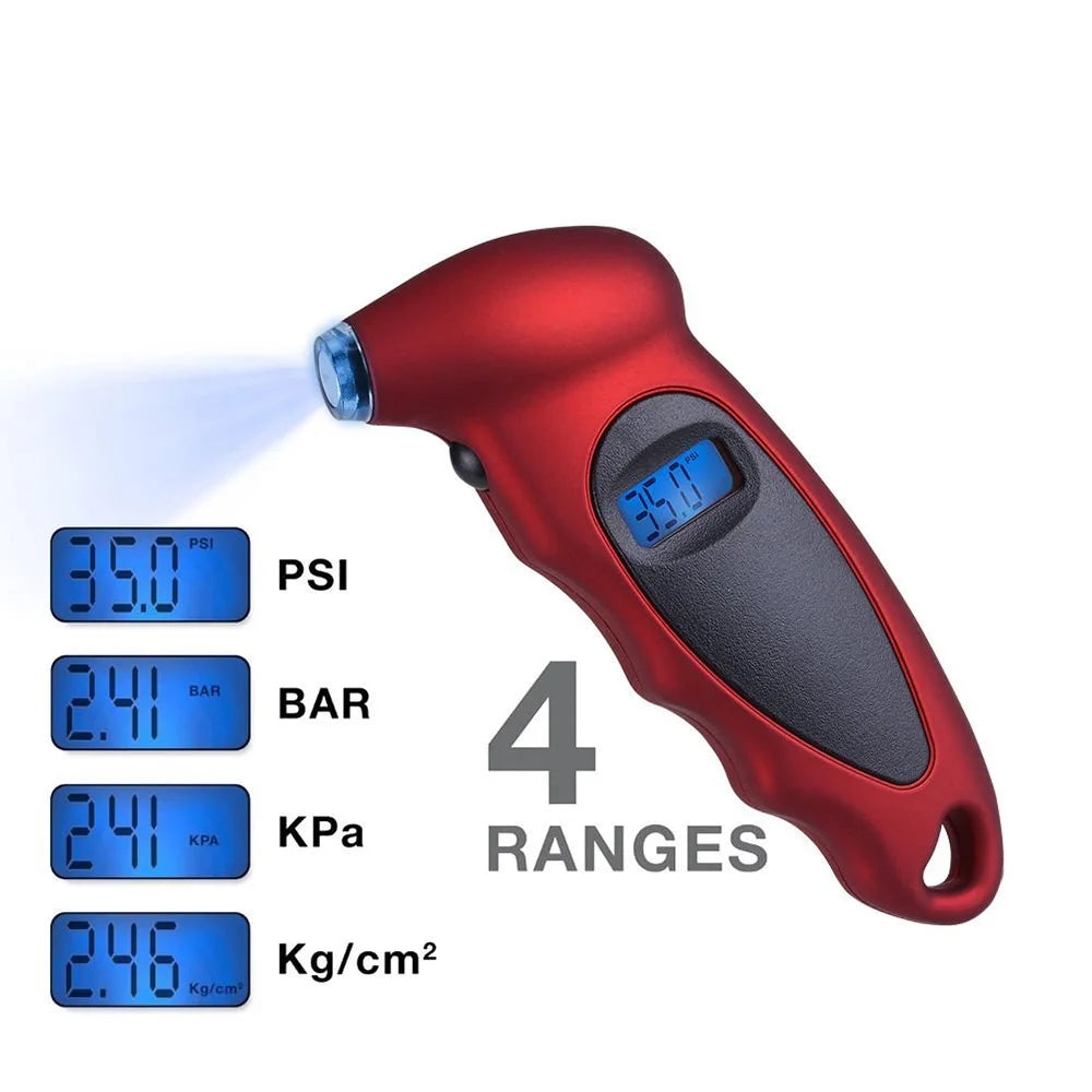 Digital Tire Pressure Gauge | High Precision Backlit Car Tyre Air Meter alternate view