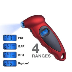 Digital Tire Pressure Gauge | High Precision Backlit Car Tyre Air Meter alternate view