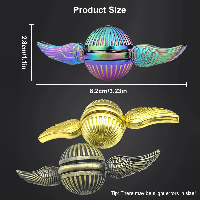 Fingertip Spinning Gyroscope Fidget Spinner | Metal Anti Stress Desk Toy for Adults additional angle