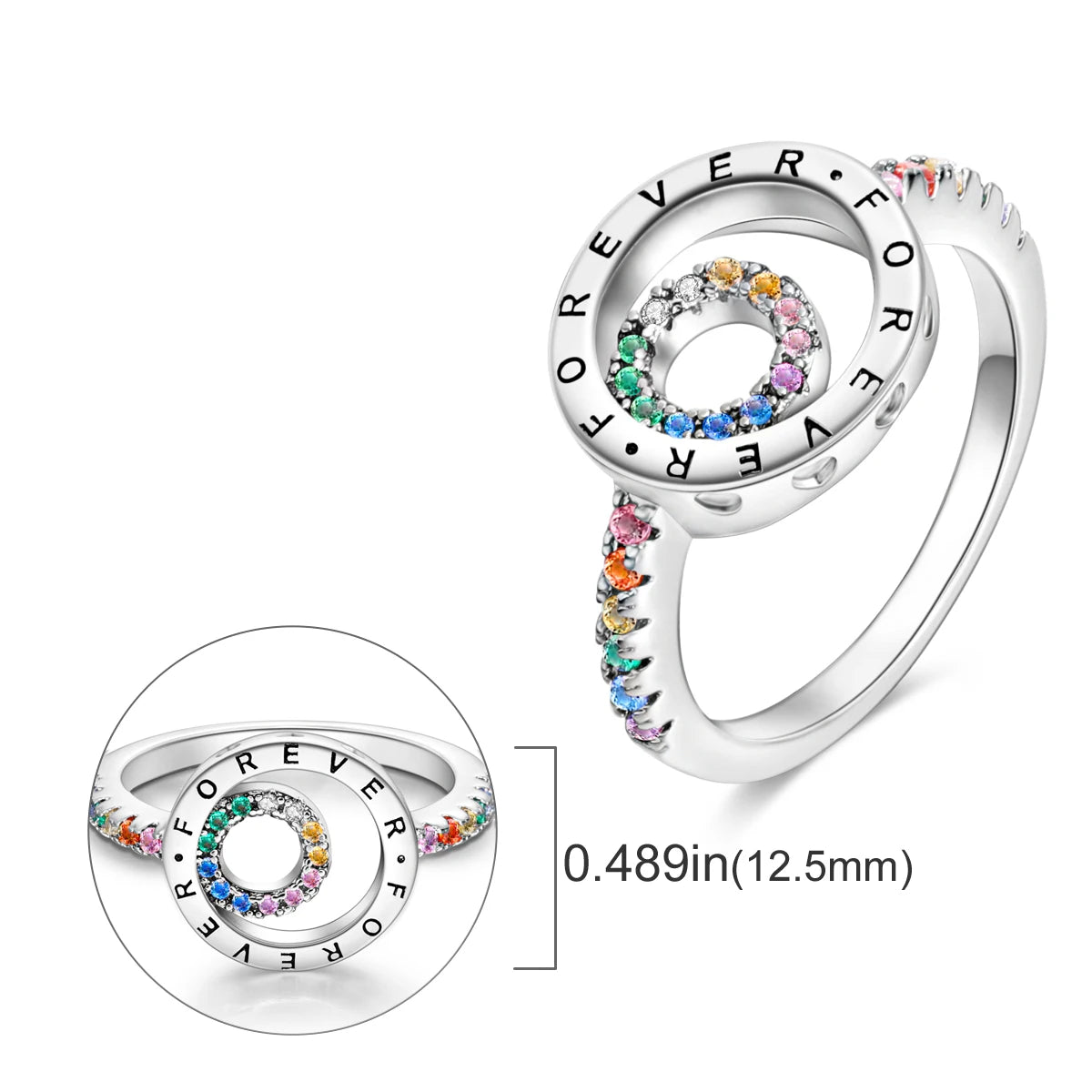 Plated Mystic Star Ring Infinite Love Original Design Zircon Wedding Rings Jewelry Women Gift