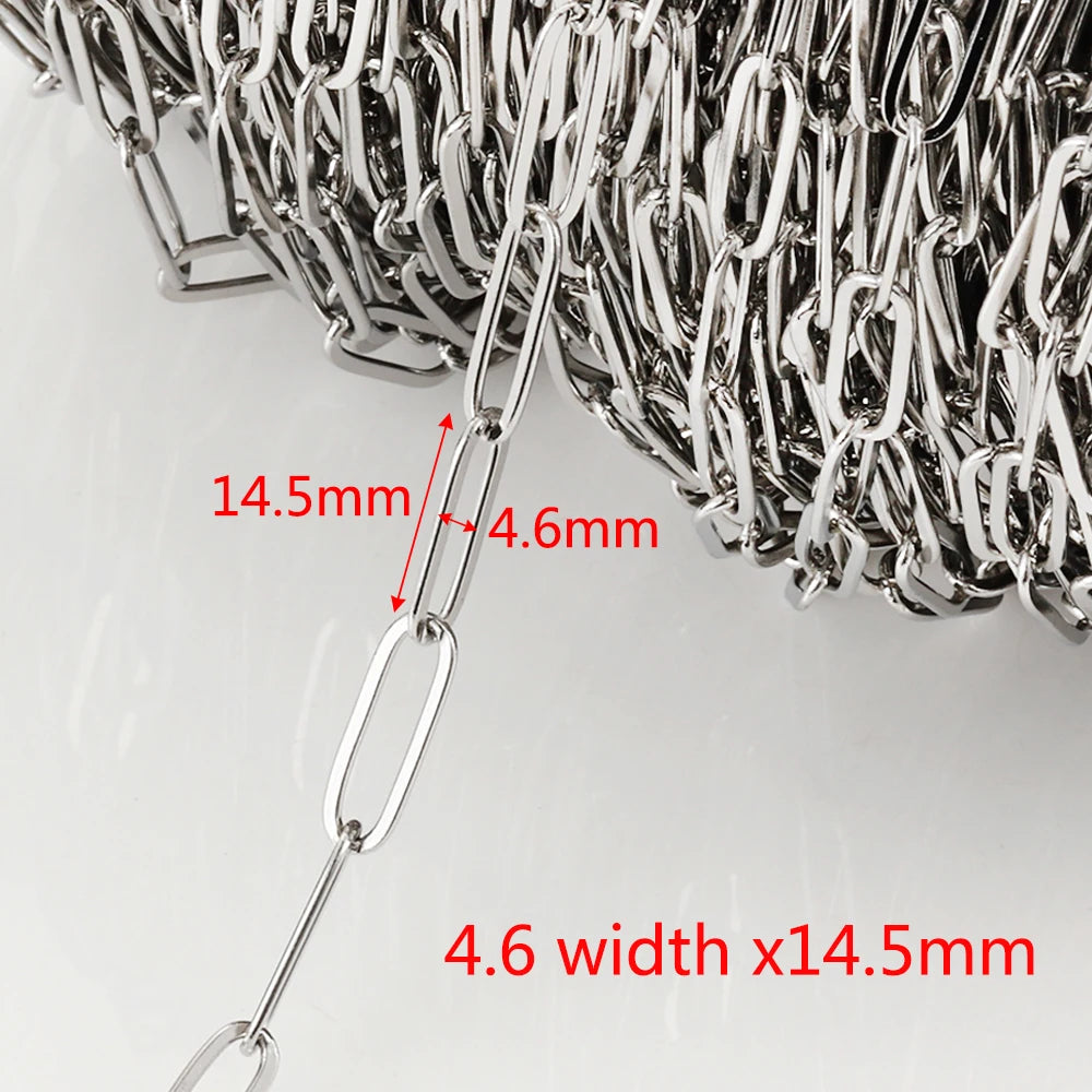 2Meters Stainless Steel Link Cable Gold Chains for DIY Jewelry Making Rolo Chain Bead alternate view