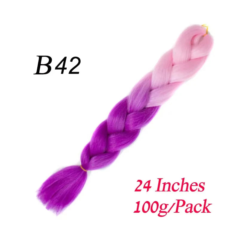 Lihui Pre Stretched Jumbo Braid Hair Extensions 24 inch | Kanekalon Synthetic Hair for African Braids