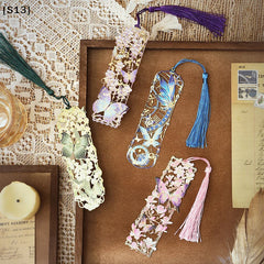 Chinese Style Tassel Hollow Butterfly Metal Bookmark Gift For Students Teachers Reading Page Clip Bo
