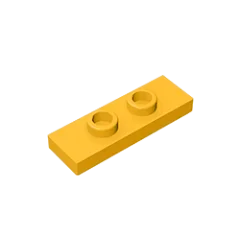 Gobricks GDS-1504 Plate, Modified 1 x 3 with 2 Studs (Double Jumper) | Compatible B additional angle
