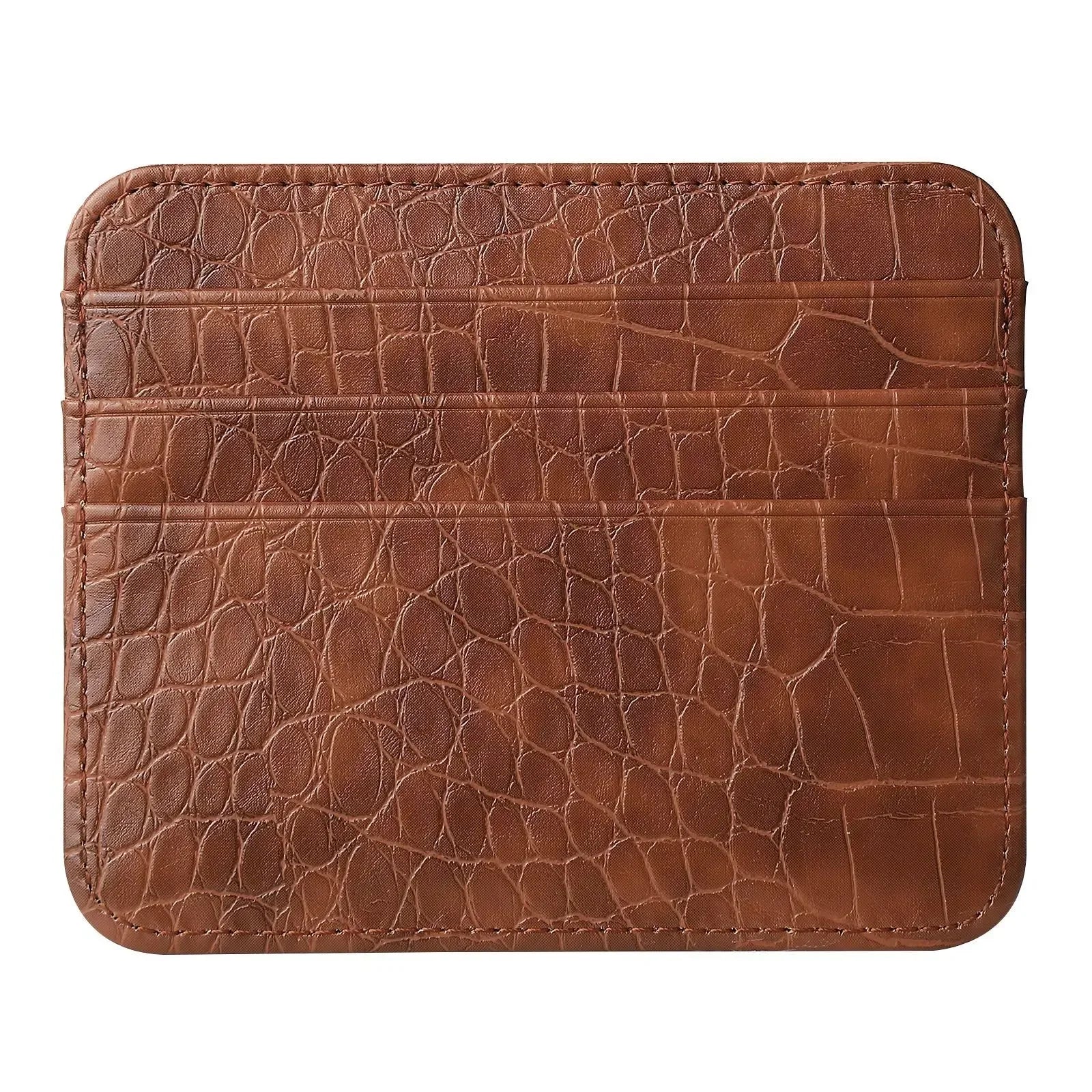 Slim Thin Mini ID Card Holder | PU Leather Credit Card Case for Men and Women detail view