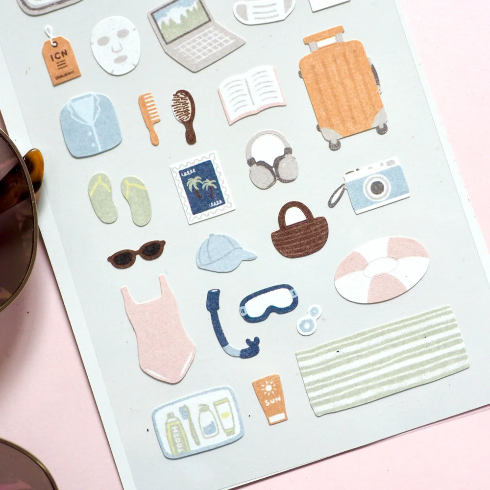 Korean Import Suatelier Happy Journey Paper Stickers | Scrapbooking DIY Journal Stati alternate view