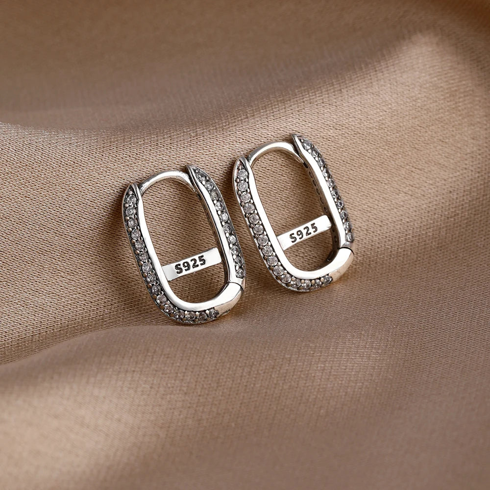 2026 New 925 Silver Butterfly Shining Zircon Heart shaped Earrings Suitable for Europ alternate view
