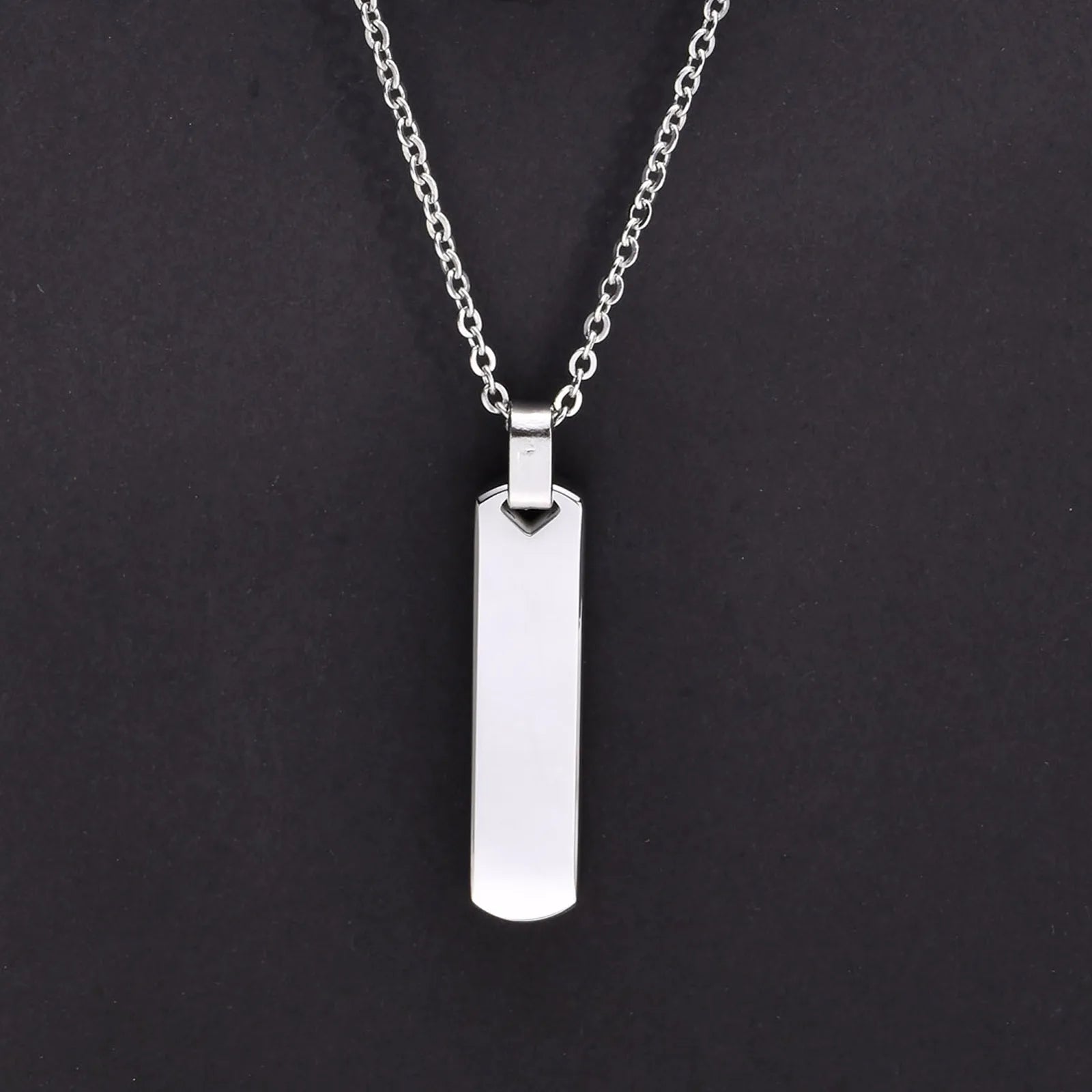 2pcs Vertical Layer Necklaces for Men Boys,Wateproof Stainless Steel Cuban Chain Coll alternate view