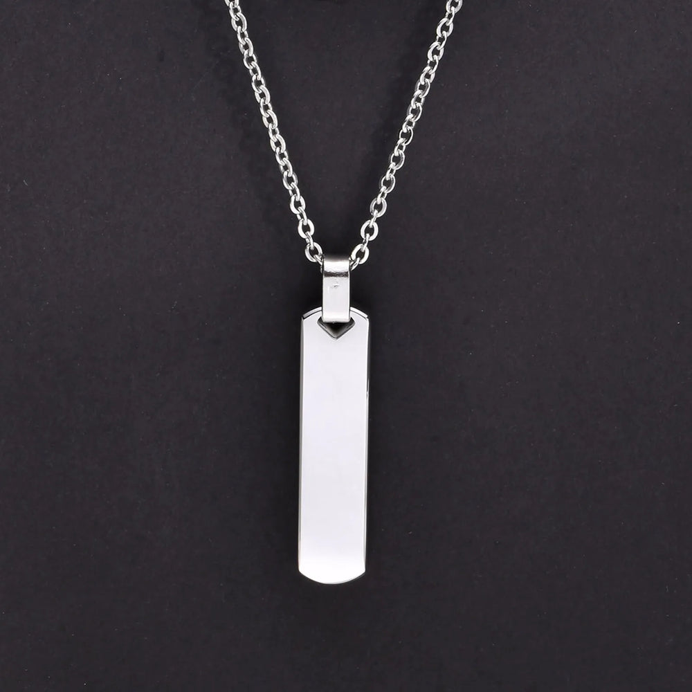 2pcs Vertical Layer Necklaces for Men Boys,Wateproof Stainless Steel Cuban Chain Coll alternate view
