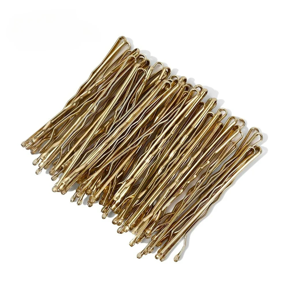 50/500pcs Metal Hairpins U-shaped Curly Wavy Hair Clips Women Girls Simple Bobby Pins Ba detail view