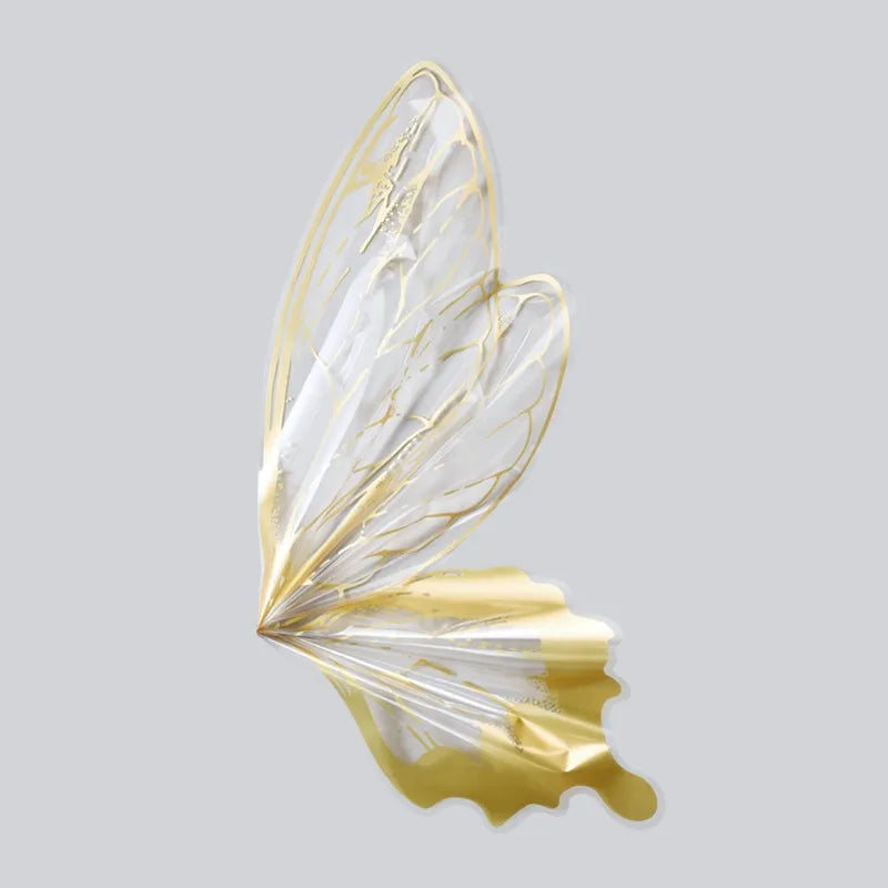 40pcs Transparent Crystal Butterfly Wrapping Paper | Floral Bouquet Packaging Materia alternate view