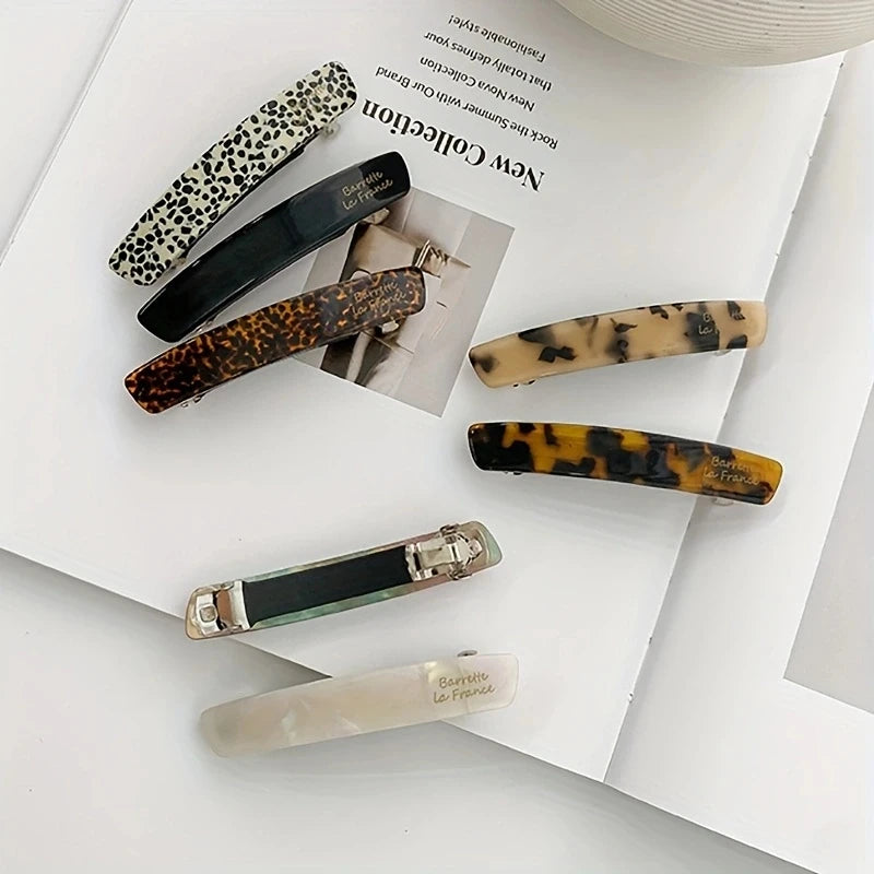Acetate Hair Clip Elegant Hairgrip Colorful Geometric Barrettes Hairpin Women Hair Acces detail view