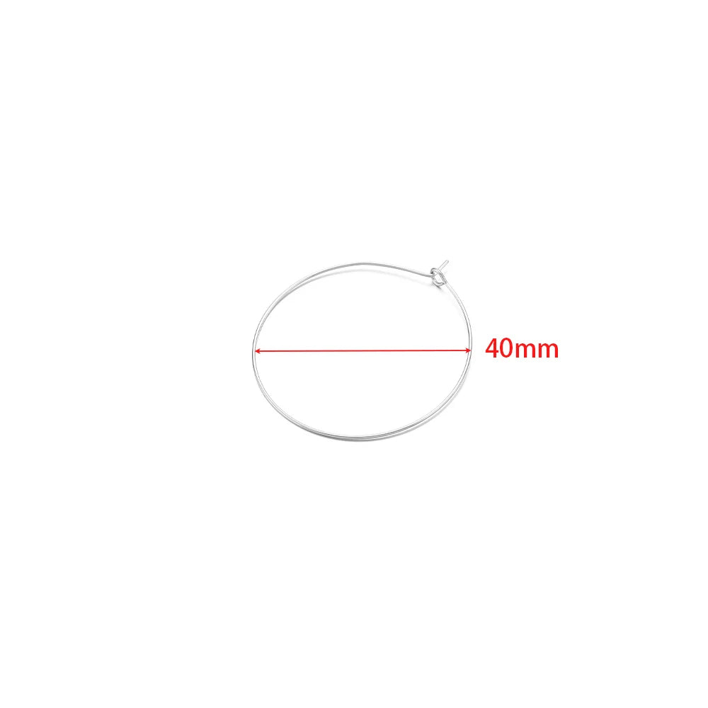 20-Piece Gold Stainless Steel Hoop Earring Wires | Bulk Jewelry Making Supplies alternate view