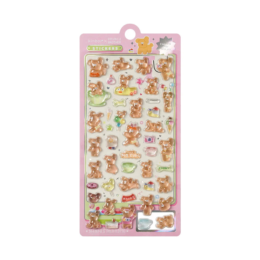 3D Food Stamping Seal Sticker | Japanese Anime Decorative Craft Stickers for Kids additional angle