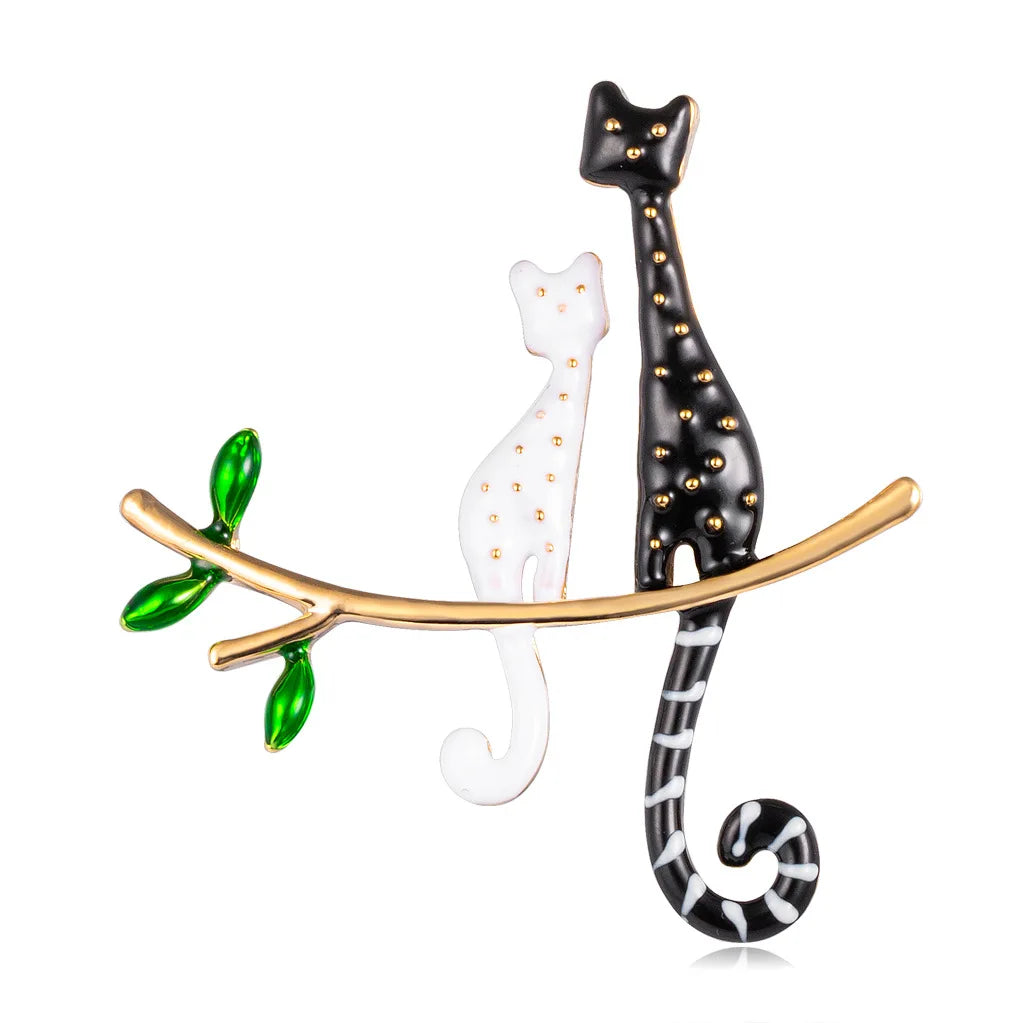 women fashion cat brooch pin jewelry