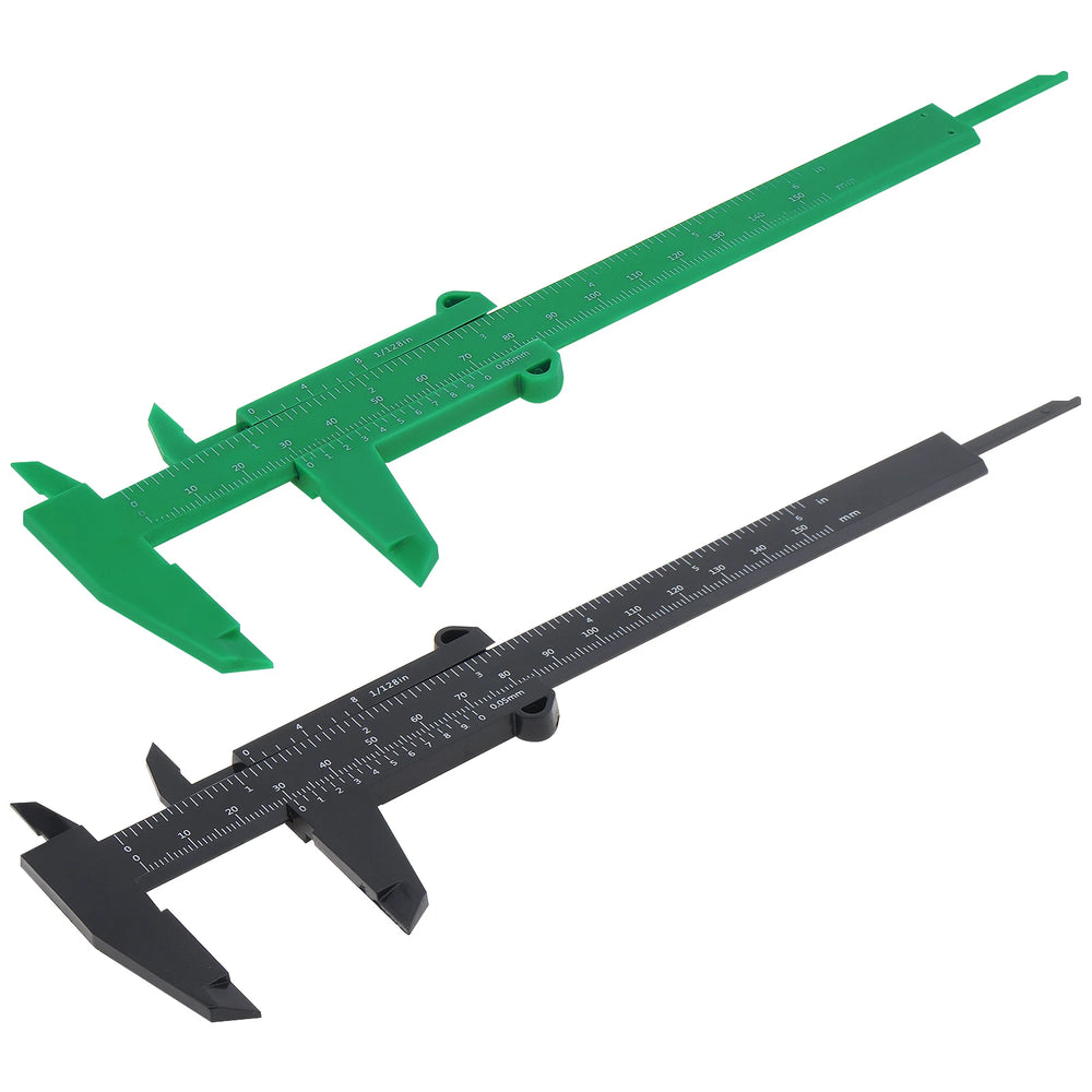 Double Scale Plastic Vernier Caliper 0-150mm | Portable Mini Measuring Tool for Carpentr detail view