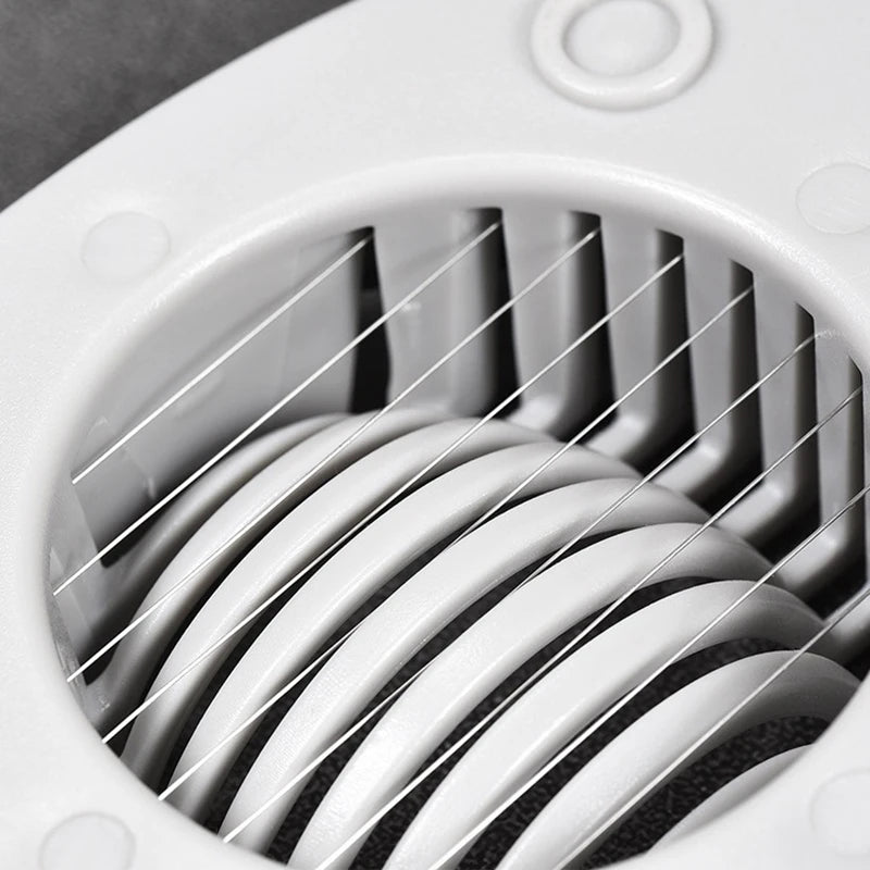 Stainless Steel Egg Slicer | Multipurpose Kitchen Cutter for Eggs and Fruit detail view