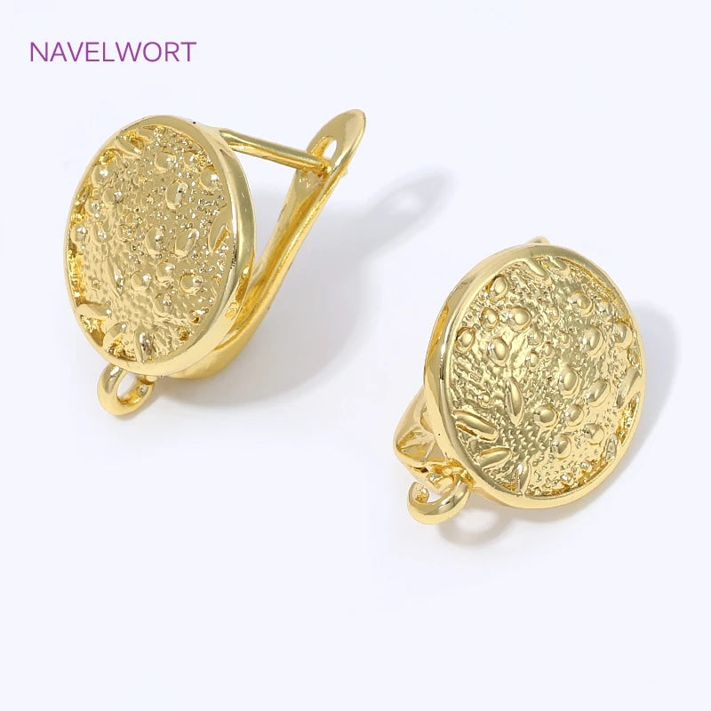 18K Gold Plated Anti-Allergy Earring Hook Clasps,Fasteners For Earrings,Brass Earwire lifestyle view
