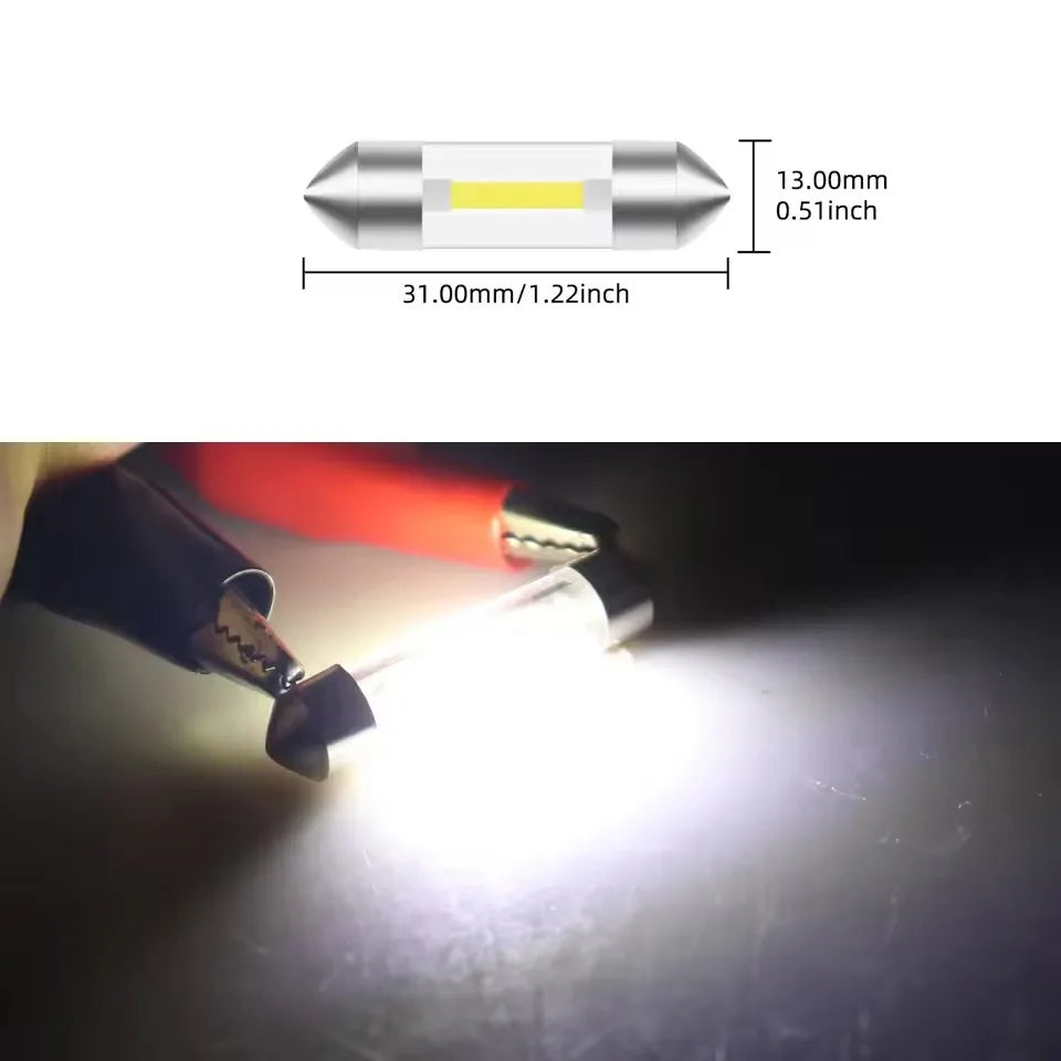 12V Car Reading Lamp | Double-Point LED Interior Light for C5W Bulb Upgrade detail view