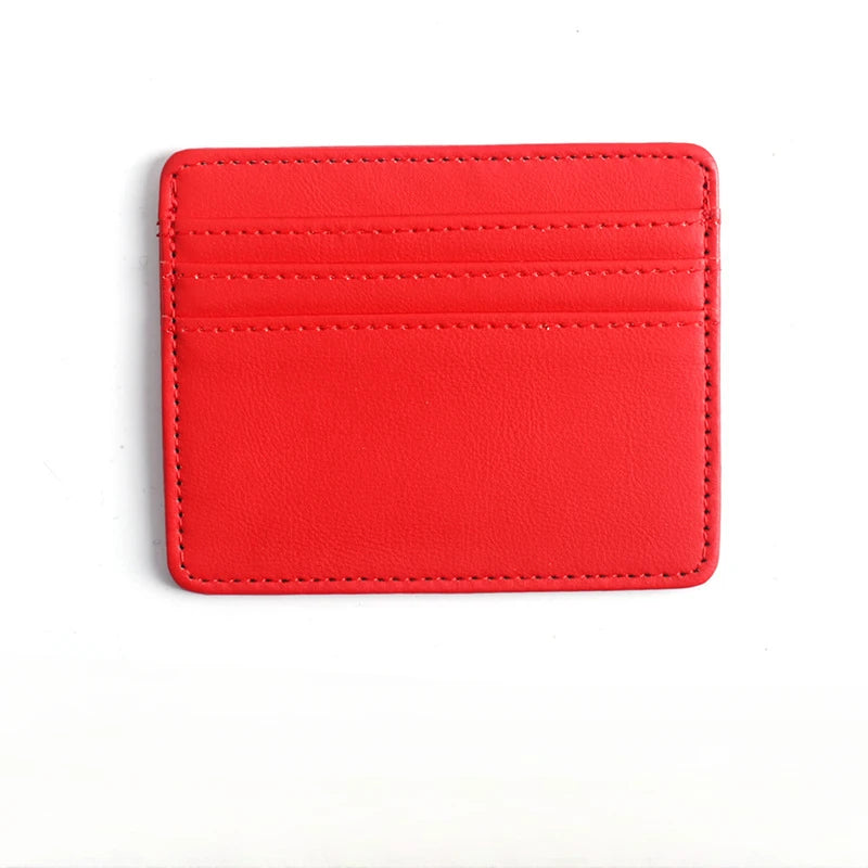1Pc Pu Leather ID Card Holder | Slim Candy Color Credit Card Box alternate view