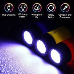 Flashlight Waterproof Outdoor Hiking Camping Mini FlashlightUSB Rechargeable LED Stro alternate view