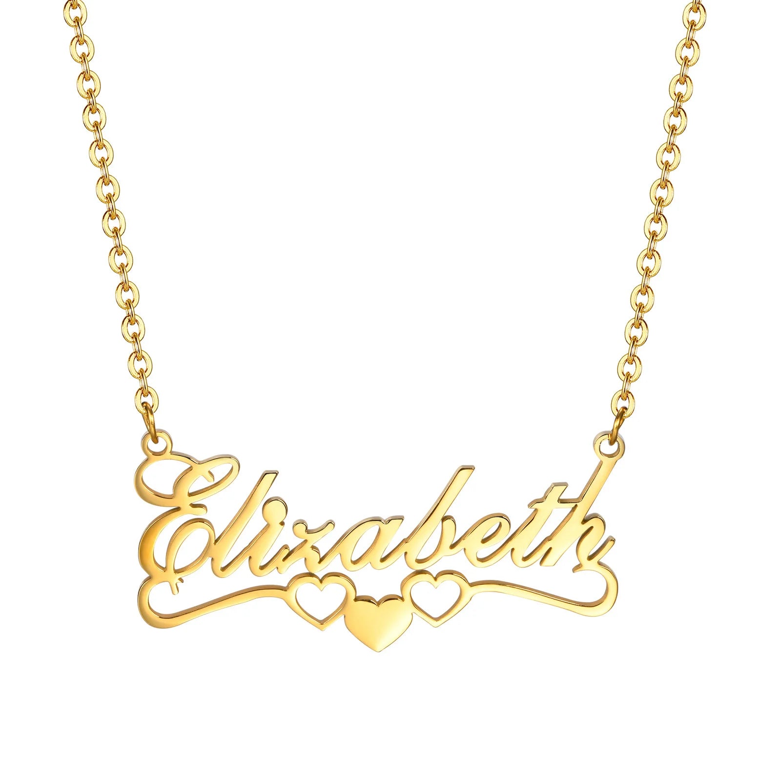 Personalized Name Necklace for Little Girl Boy | Stainless Steel Initial Customized Gift detail view