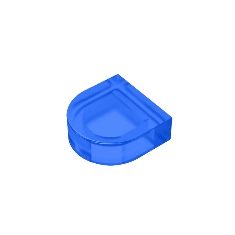 Gobricks Tile Round 1 x 1 Half Circle Extended | Compatible Brick Building Block alternate view
