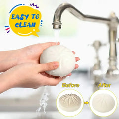 Colorful Dumpling Stress Ball Fidget Toy | Sensory Squeeze Dough with Steamer detail view