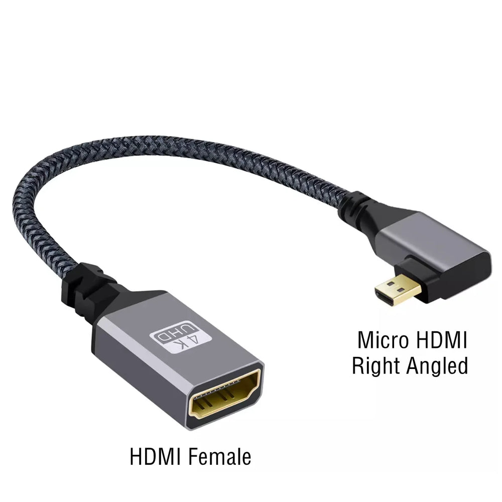 4K 60Hz HDMI-Compatible Extension Cable | Male to Female Adapter for Micro/Mini HDMI close-up view