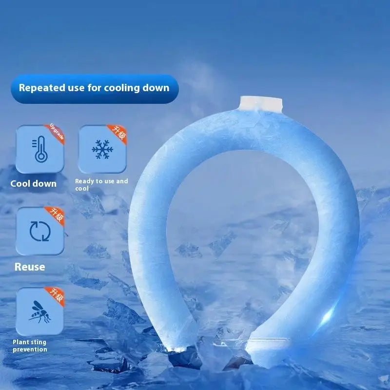 Outdoor Summer Neck Cooling Tube | Reusable Ice Ring for Hiking, Cycling, and Fishing detail view