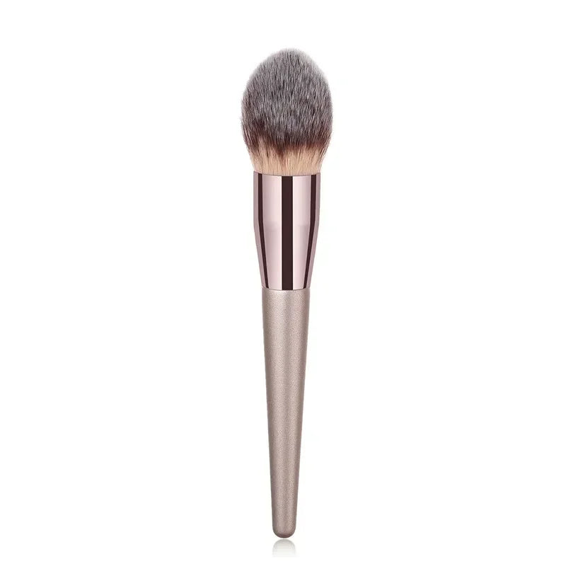 Champagne Makeup Brush Set | Foundation & Powder Flat Head Cosmetic Brush lifestyle view