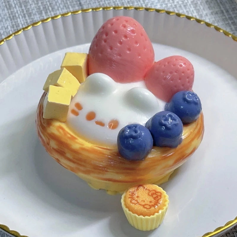 Red Apple Strawberry Egg Tart Strawberry Cream Bar Stress Relief Toy Sensory Toy For Kid detail view