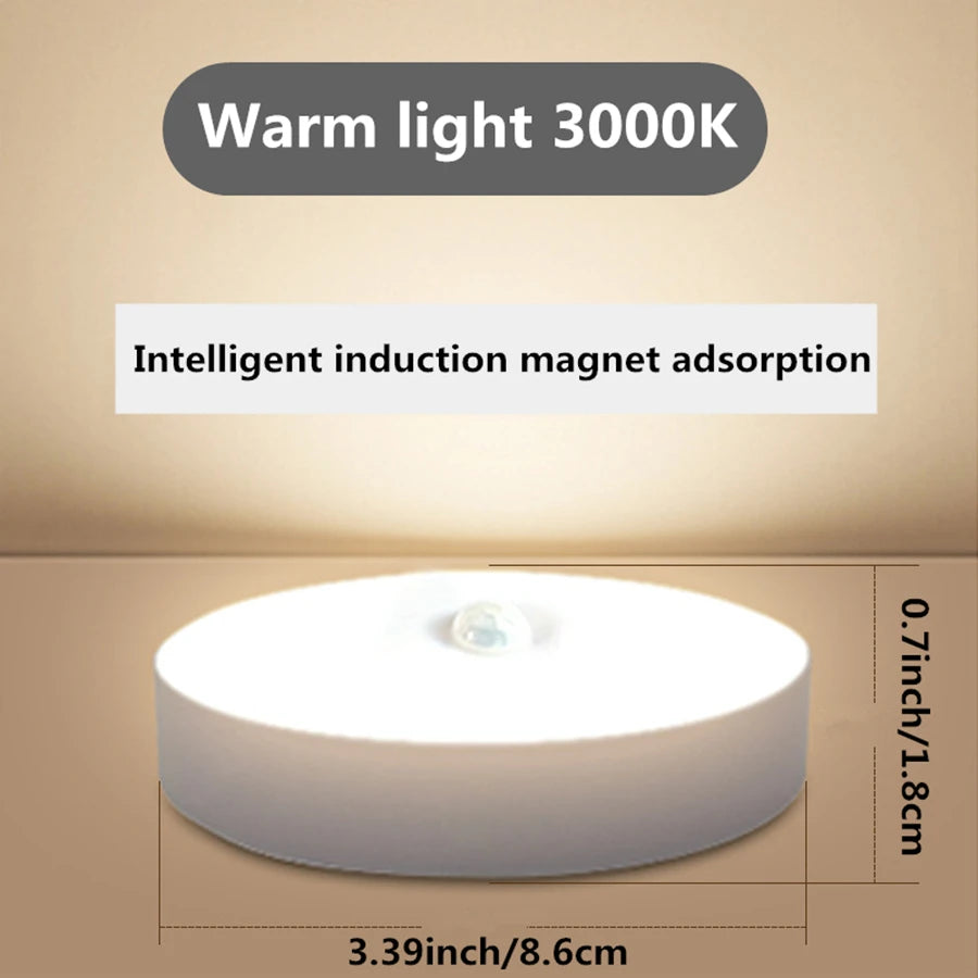 Magnetic Night Light with Motion Sensor | Rechargeable LED Lamp for Closet additional angle