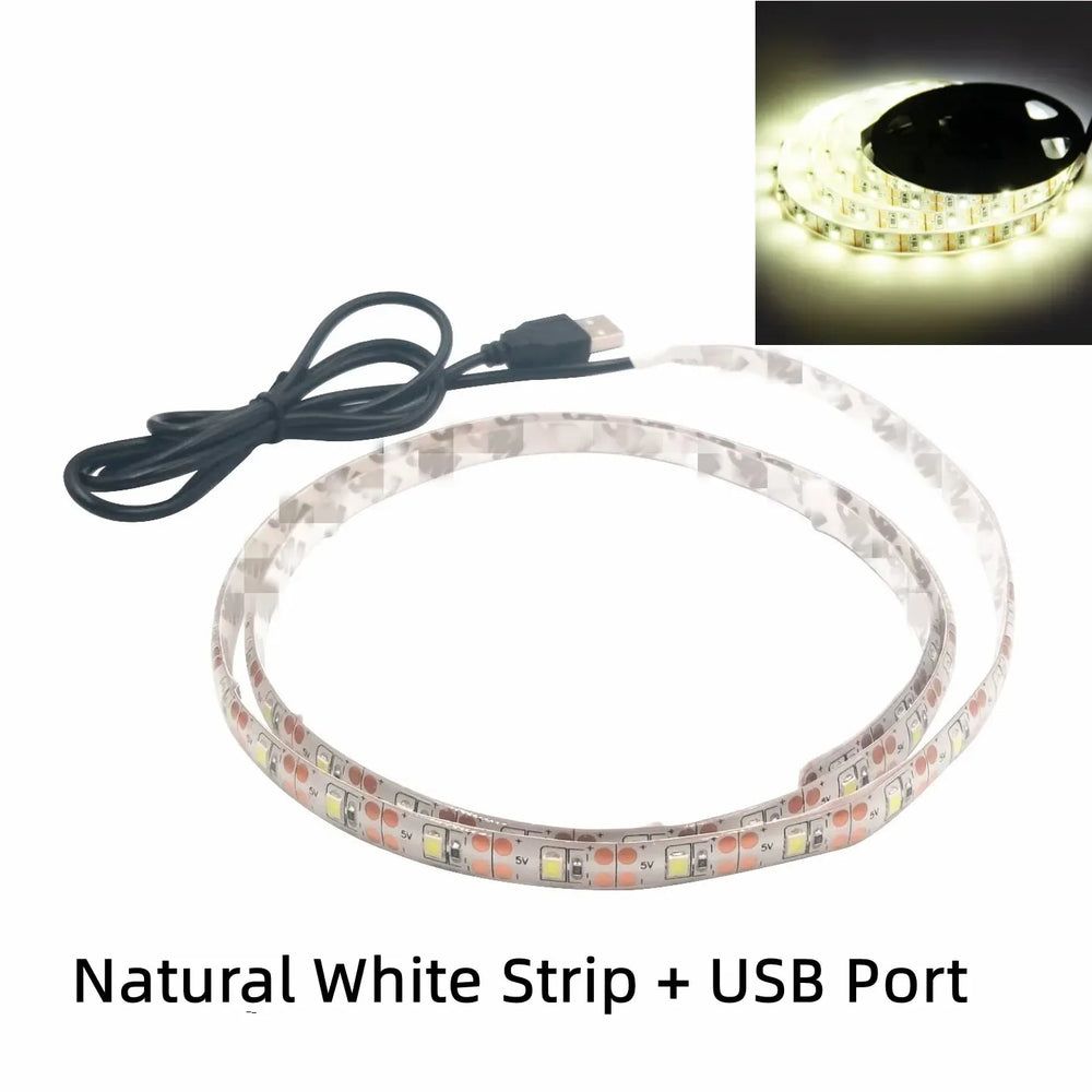 5V USB LED Strip Lights | Flexible Home TV Background Lighting detail view