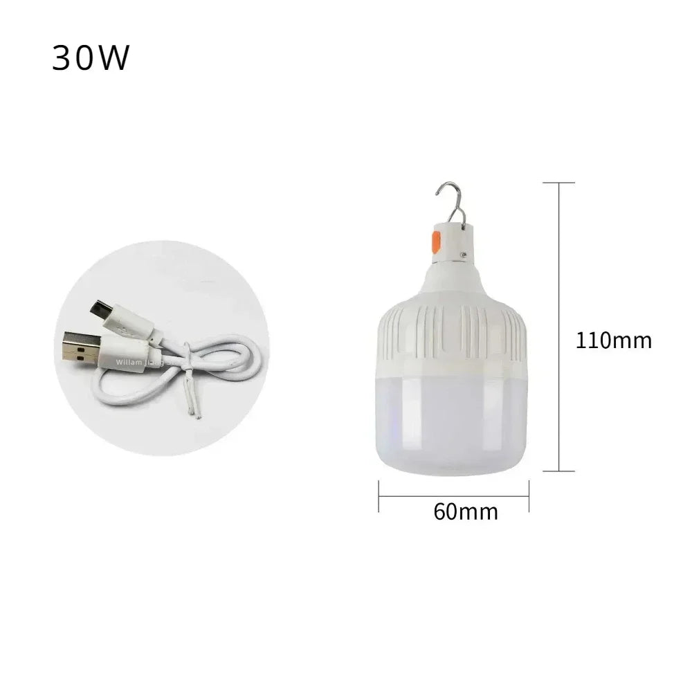60W/30W USB Rechargeable LED Camping Lantern | Emergency Outdoor Lighting additional angle