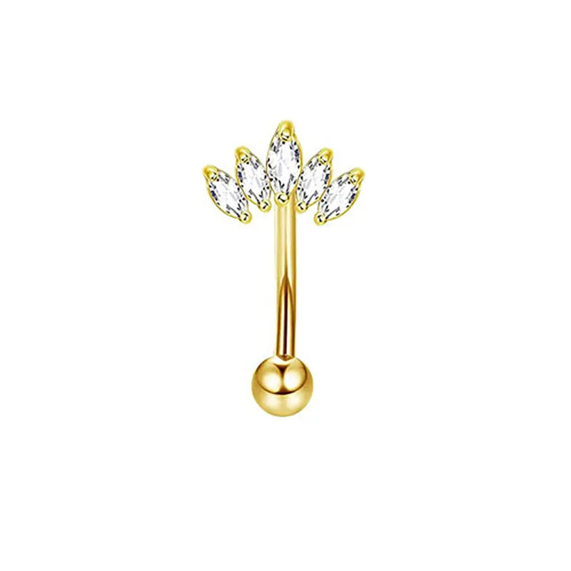 1/11Pcs 16G Eyebrow Rings for Women, Curved Barbell Belly Lip Rings Cartilage Daith Ea close-up view