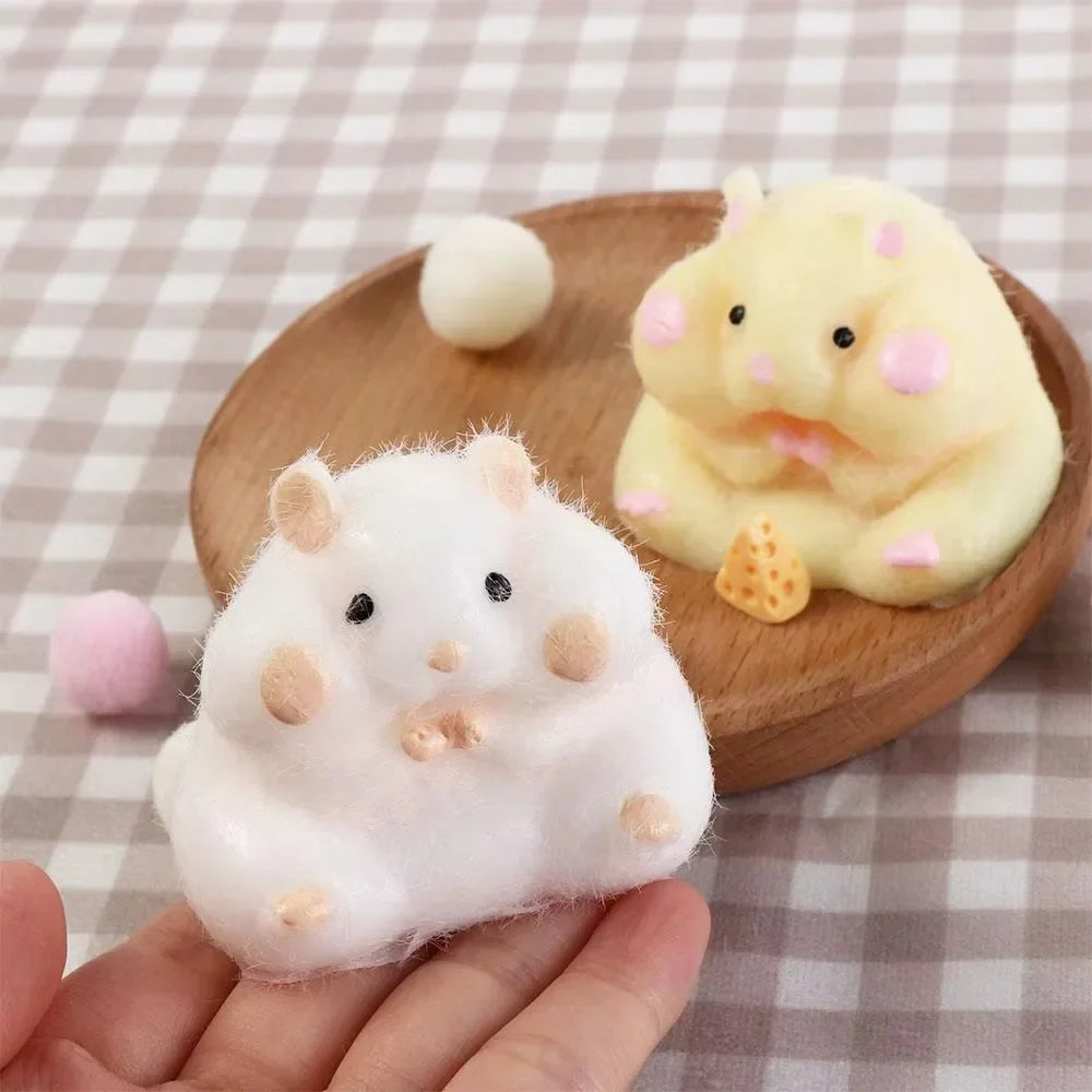 Cute Hamster Squeeze Toy - Silicone TPR Fidget Sensory Stress Relief Gift for Kids & alternate view