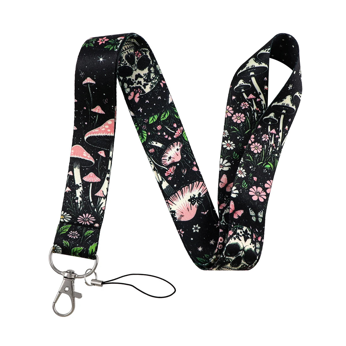 Human Skeleton Lanyard Card Holder Neck Strap for key ID Card Phone Straps Badge Ho additional angle