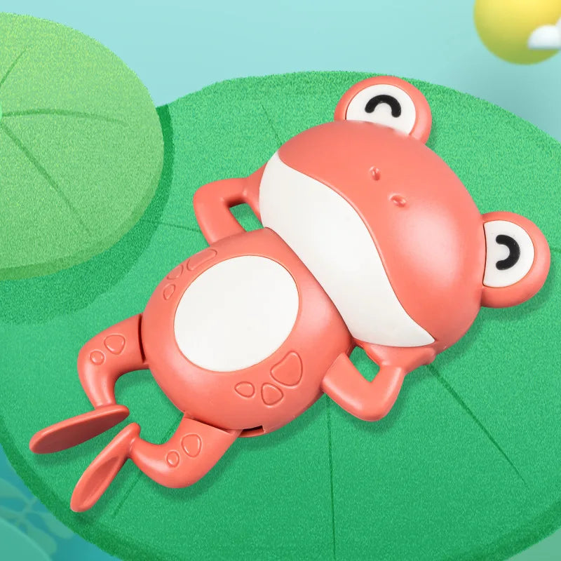 New Bath Toys for Toddlers Chain Clockwork Swim Backstroke Little Frog Baby Bathe Cute A detail view