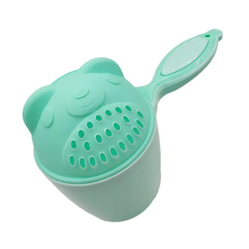 1PC Baby Cartoon Bear Bathing Cup Newborn Kid Shower Shampoo Cup Bailer Baby Kids Shower Water Spoon Bath Wash Cups