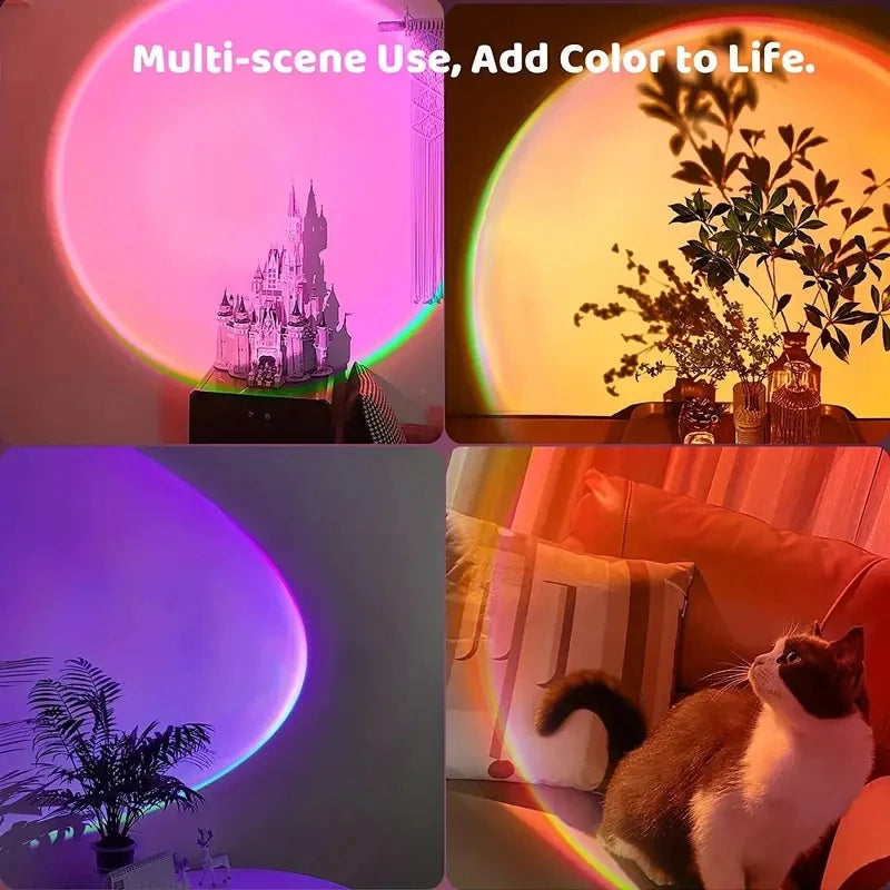 Sunset Projection Lamp with Remote | 16 Color LED Night Light detail view