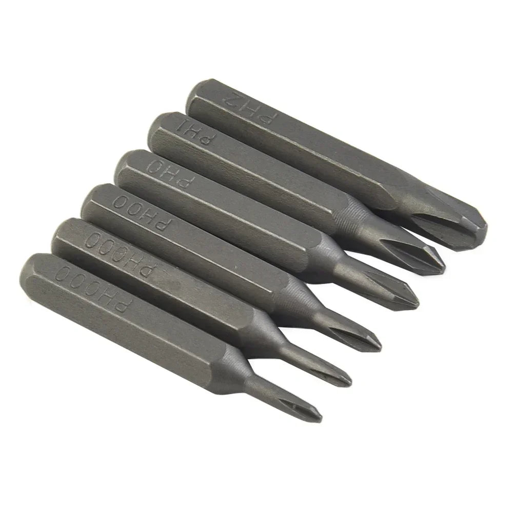 5pcs Cross Screwdriver Bit Set Magnetic Phillips Bits PH0000 to PH2 | 4mm Hex Shank Precision Hand T