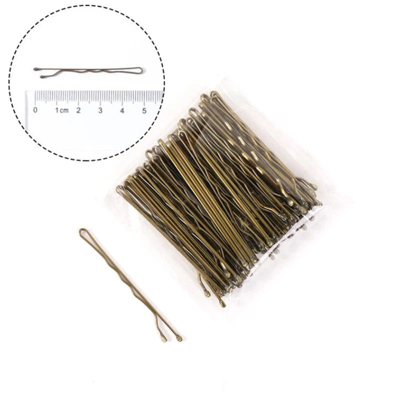 50pcs Women Gold Hair Clip Hairpin Hairstyle Styling Tool Hairgrip U Shape Barrette Hair Clips for Women Hair Accessories