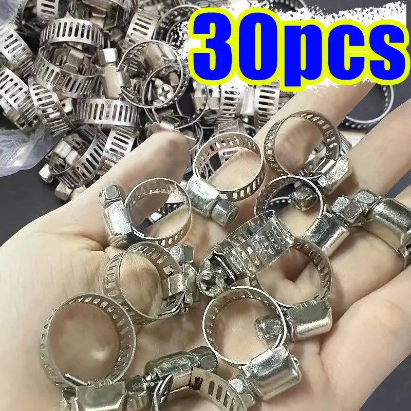 Adjustable Stainless Steel Screw Band Hose Clamps | Multi-Purpose Pipe Fasteners for alternate view