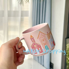 Creative Vintage Christmas Mug Gift Ceramic Mug Couples Drink Cup Home Cafe Coffee Cup Office Drinki