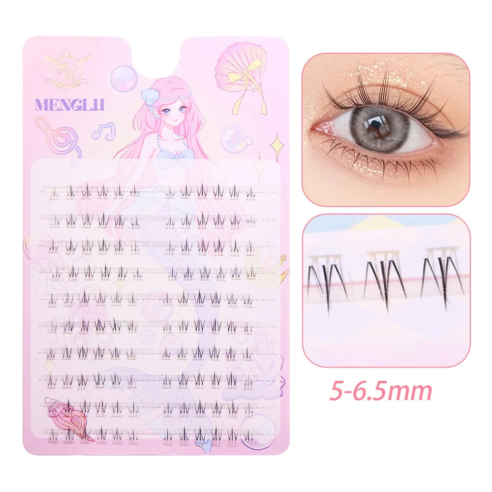 Menglu Natural Short Lower Lashes | Hand-Painted Style Fake Eyelashes lifestyle view