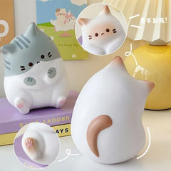 Cat Slow Rising Squishy Toy, Kawaii Cat Stress Ball for Desk Gift Soft Foam Squeeze Toy detail view