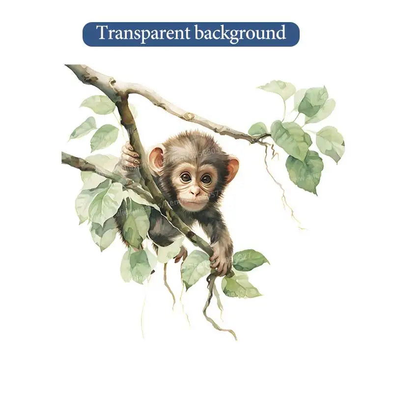 Cute Monkey Wall Sticker | Bathroom Toilet Decor and Home Decoration additional angle