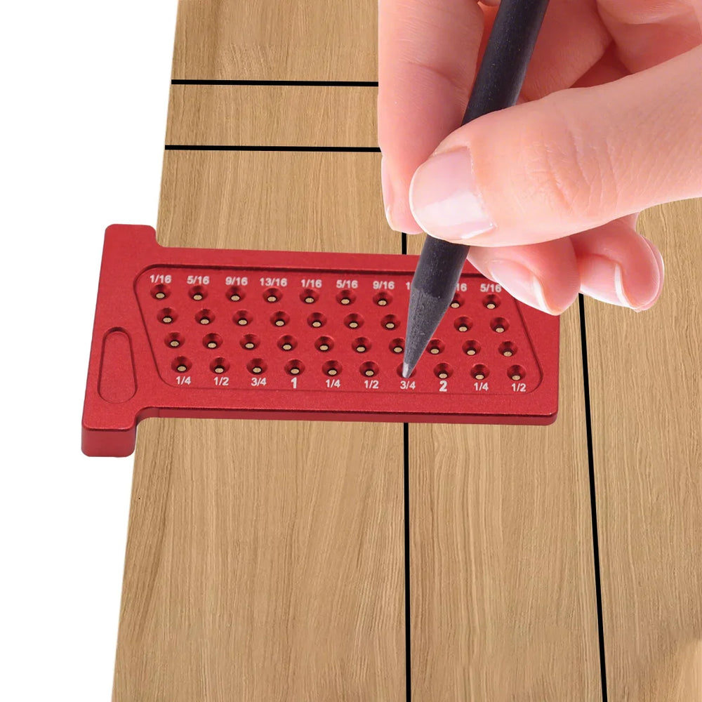 Woodworking T-Square Hole Scribing Ruler | Metric and Inch Marking Gauge for Right additional angle