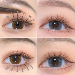 Brown Lashes A Type False Eyelashes 8-12mm | Natural Fairy Lash Clusters for Korean M alternate view